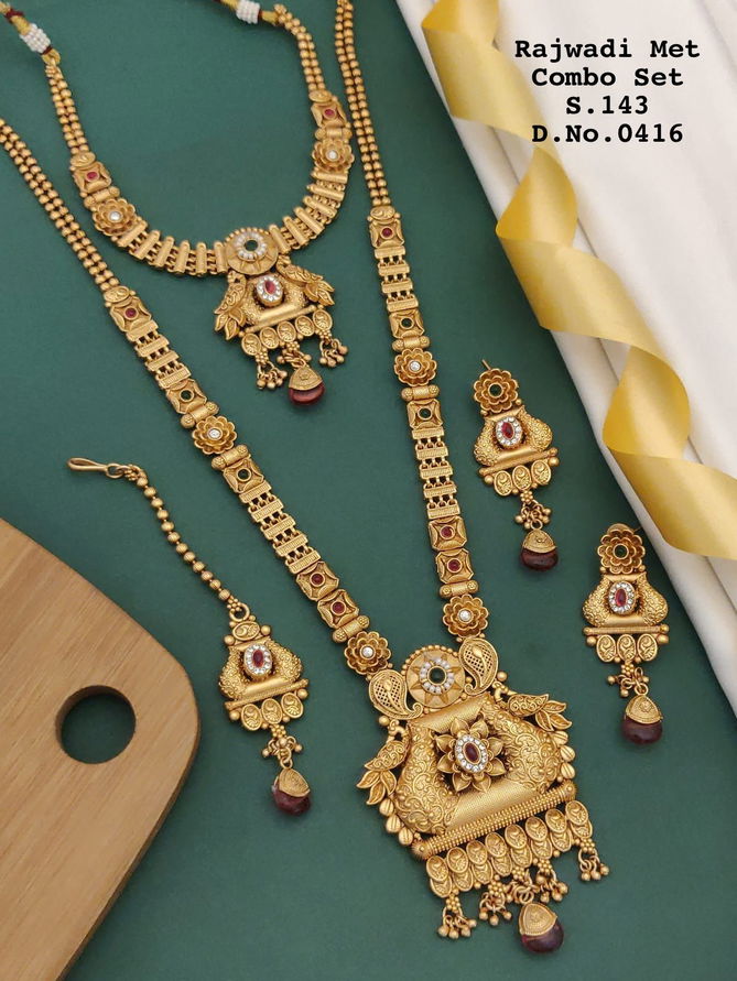 Bridal Jewellery Rajwadi Matt Majak Combo Set 3
